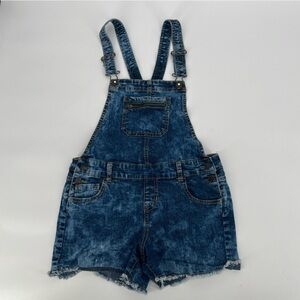 Jordache Cut Off Embellished Jean Shortalls Size 14/16 Girl’s
